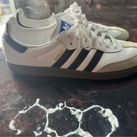 Adidas Samba OG Sneakers White Black Gum Sole Men’s Size 12 - Picture 3 of 7